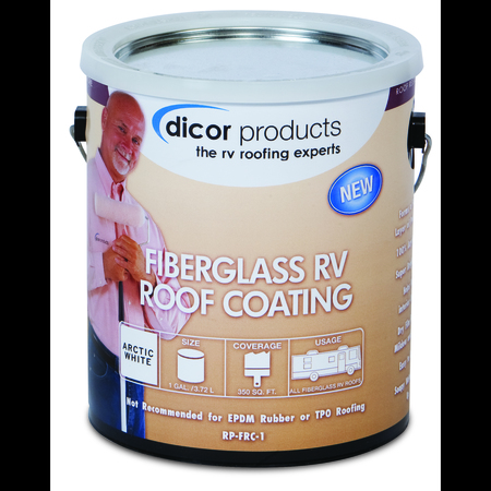 DICOR Dicor RP-FRCT-1 Fiberglass RV Roof Coating - 1 Gallon, Tan RP-FRCT-1
